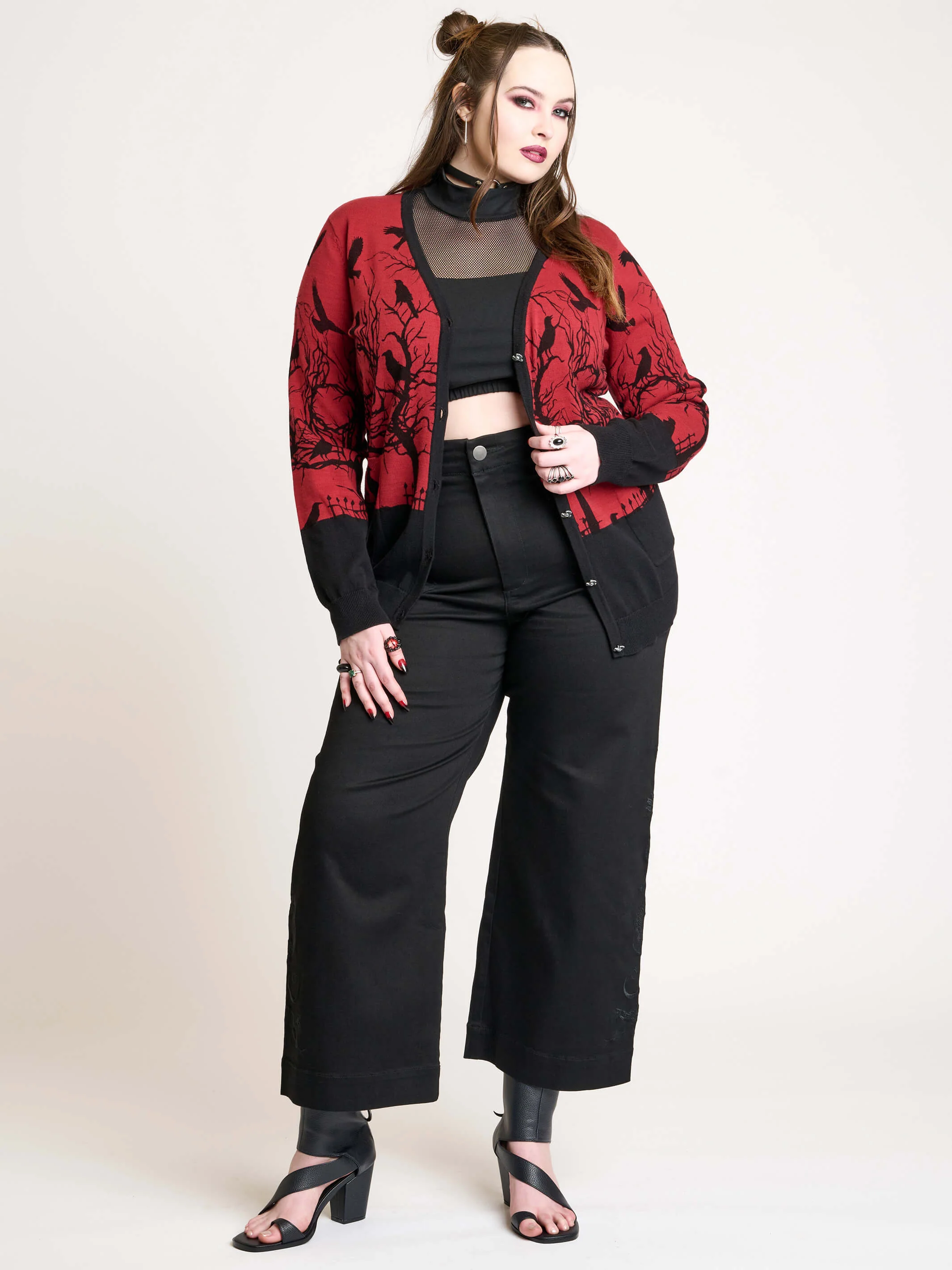 Cropped Wide Leg Jeans - Image 5