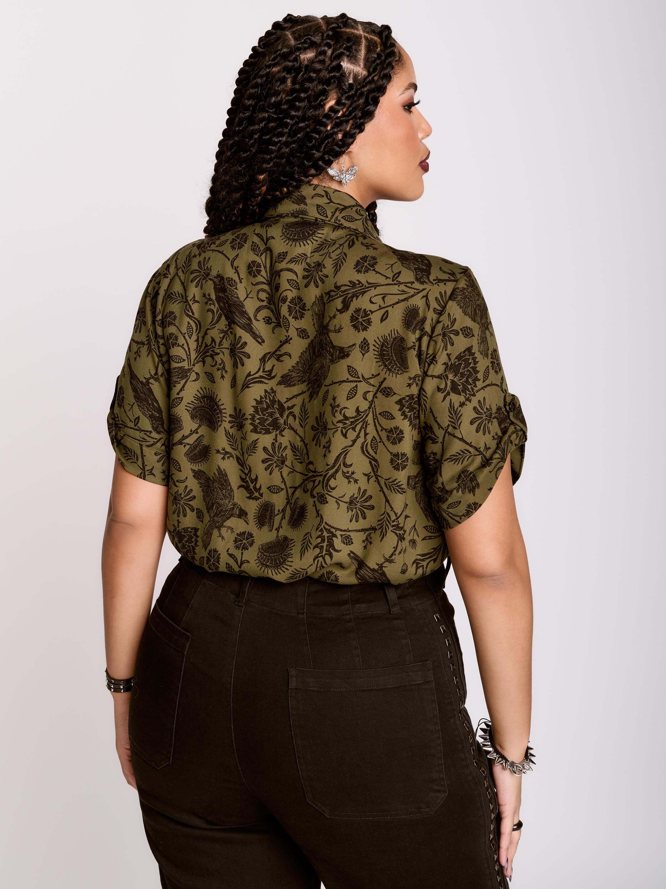 Raven Brocade Academia Shirt - Image 5